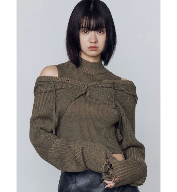 EMODA「フードペアニット」|ニット・セーター|