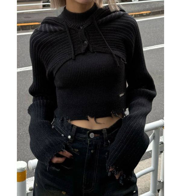 EMODA「フードペアニット」|ニット・セーター|