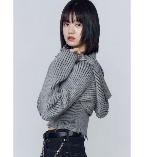 EMODA「フードペアニット」|ニット・セーター|