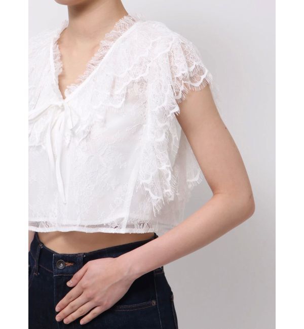 MERCURYDUO「レースクロップドブラウス」|シャツ・ブラウス|