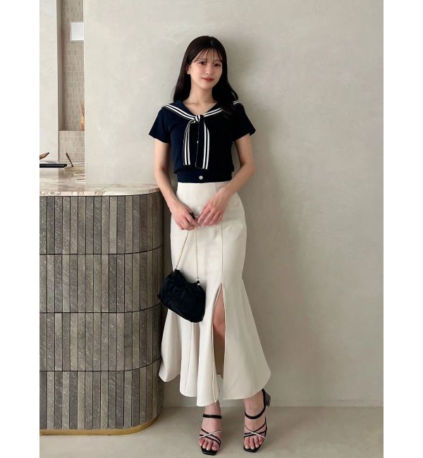 MERCURYDUO「セーラーカラーニット」|ニット・セーター|