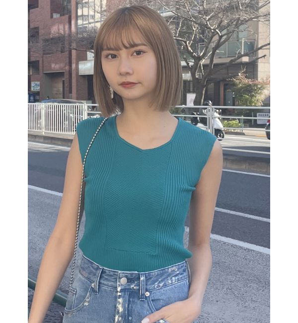 MURUA「バックオープンリブコルセットニット」|ニット・セーター|