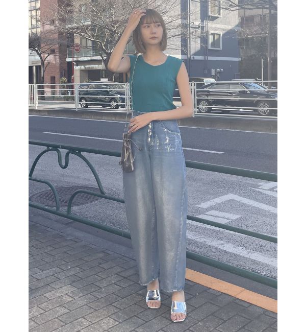 MURUA「バックオープンリブコルセットニット」|ニット・セーター|