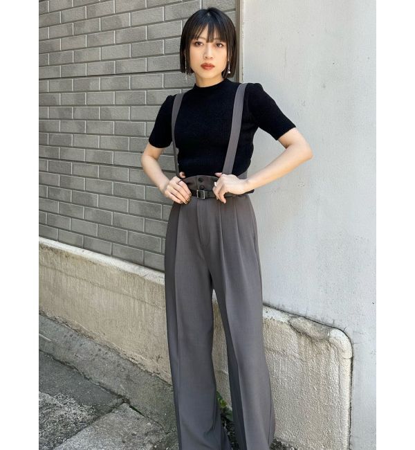 MURUA「フェイクレザーベルトサスペンダーパンツ【セット販売対象】」|その他|