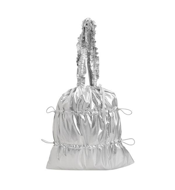 MURUA「シャーリングトートバッグ」|トートバッグ|シルバー