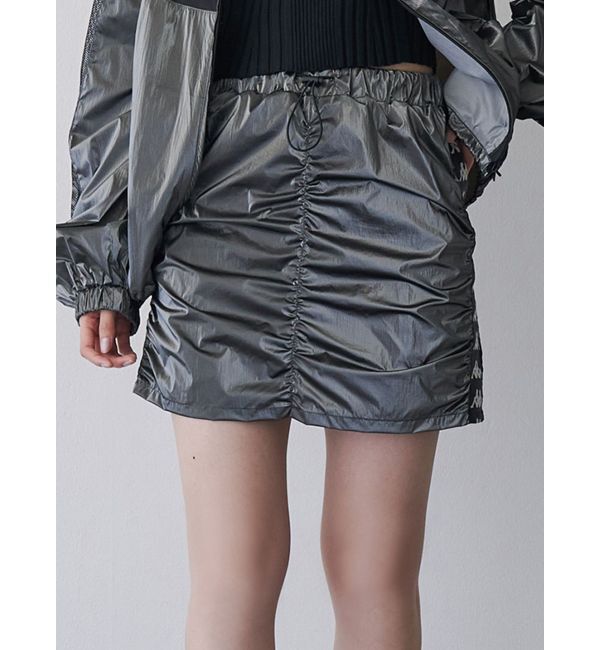 MURUA「【Kappa】シャーリングナイロンスカート【セットアップ着用可】」|スカート|