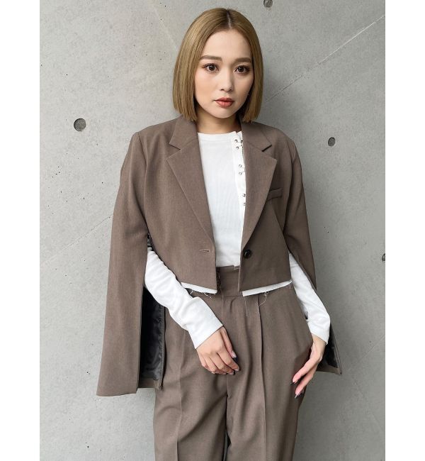 MURUA「ホックアシメリブトップス」|Tシャツ・カットソー|