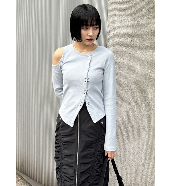 MURUA「ホックアシメリブトップス」|Tシャツ・カットソー|