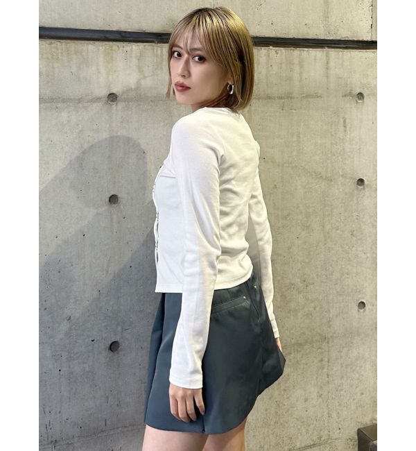 MURUA「ホックアシメリブトップス」|Tシャツ・カットソー|