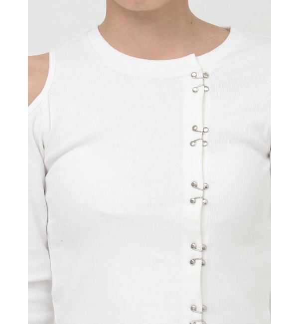 MURUA「ホックアシメリブトップス」|Tシャツ・カットソー|