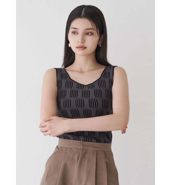 MURUA「ウェーブパターンニットタンク」|タンクトップ|