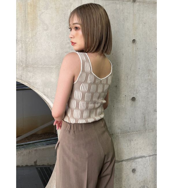 MURUA「ウェーブパターンニットタンク」|タンクトップ|