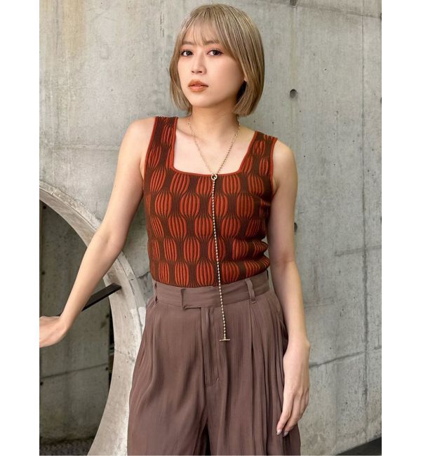 MURUA「ウェーブパターンニットタンク」|タンクトップ|