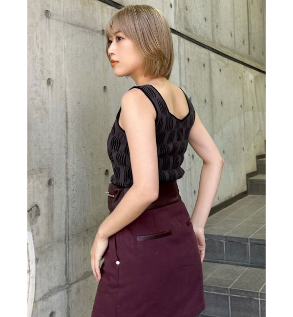 MURUA「ウェーブパターンニットタンク」|タンクトップ|