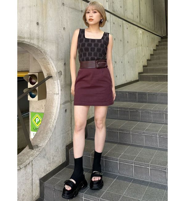 MURUA「ウェーブパターンニットタンク」|タンクトップ|