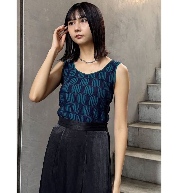 MURUA「ウェーブパターンニットタンク」|タンクトップ|