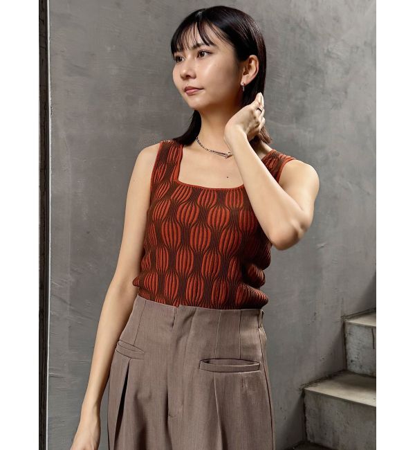 MURUA「ウェーブパターンニットタンク」|タンクトップ|