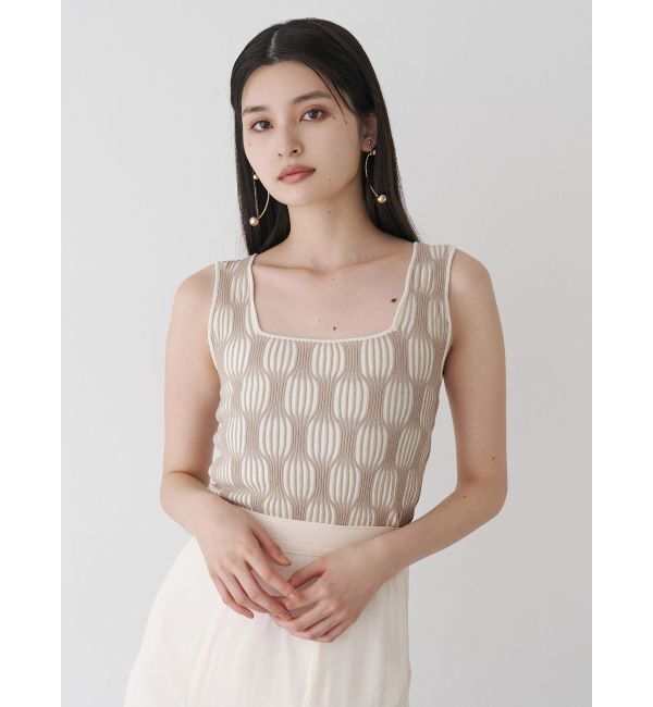 MURUA「ウェーブパターンニットタンク」|タンクトップ|