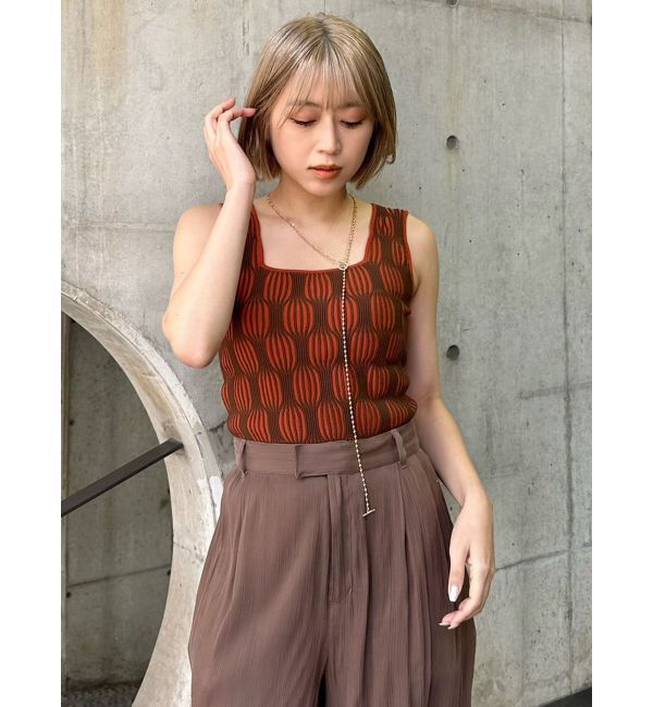 MURUA「ウェーブパターンニットタンク」|タンクトップ|