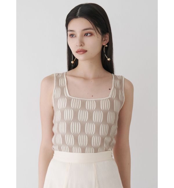 MURUA「ウェーブパターンニットタンク」|タンクトップ|