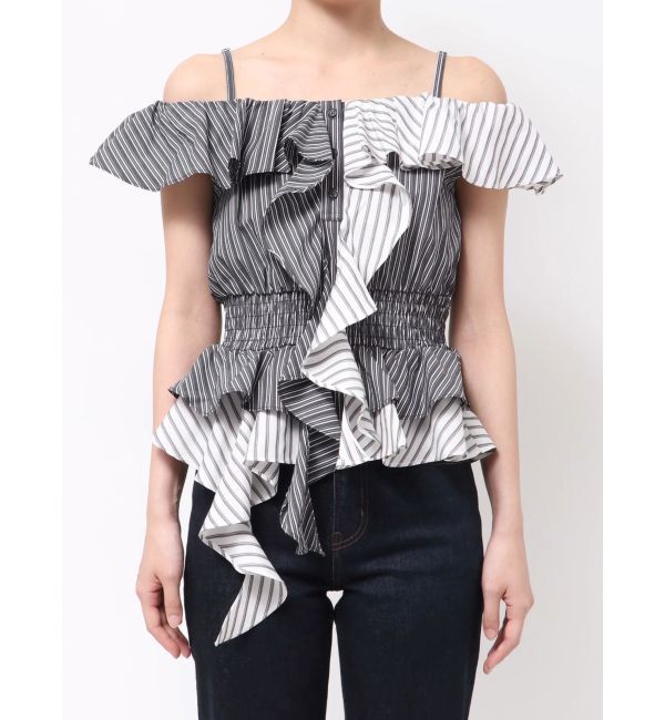 MURUA「カスケードスウィッチングフリルシャツ」|シャツ・ブラウス|