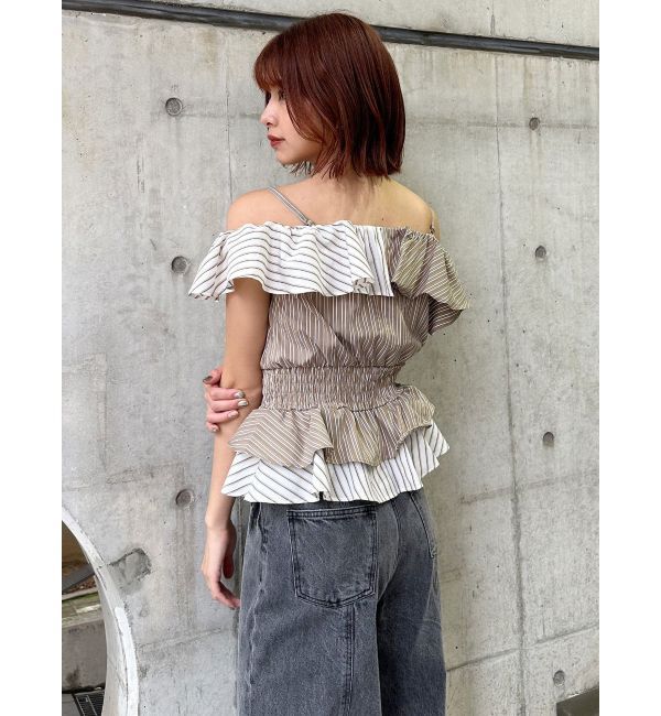 MURUA「カスケードスウィッチングフリルシャツ」|シャツ・ブラウス|