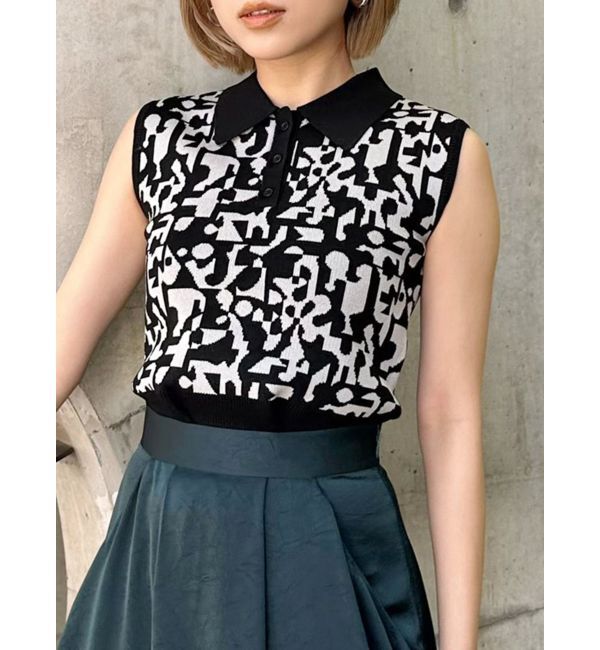 MURUA「ジオメポロニット」|ニット・セーター|ブラック