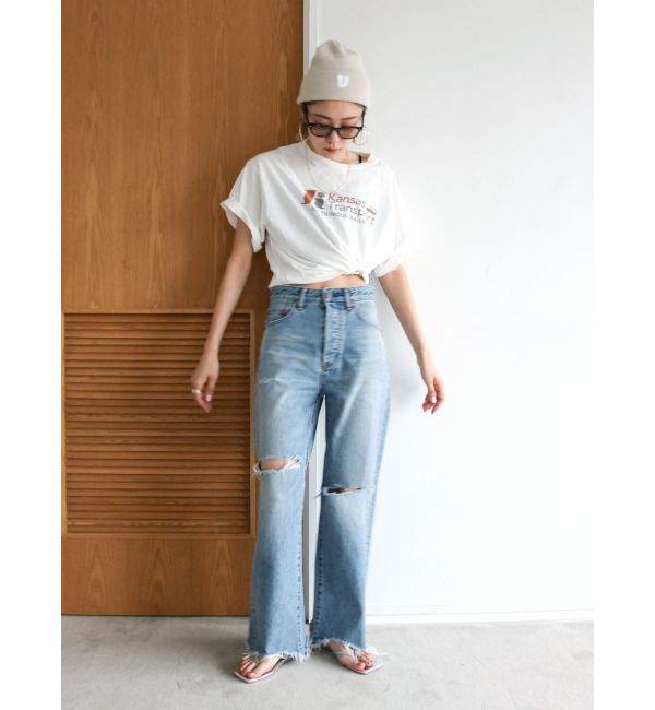 Ungrid「カラーロゴルーズTee」|Tシャツ・カットソー|