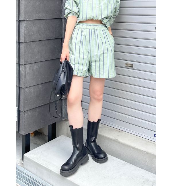 Ungrid「【WEB限定】ストライプラフハーフパンツ」|その他|