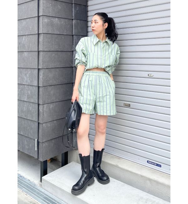 Ungrid「【WEB限定】ストライプラフハーフパンツ」|その他|