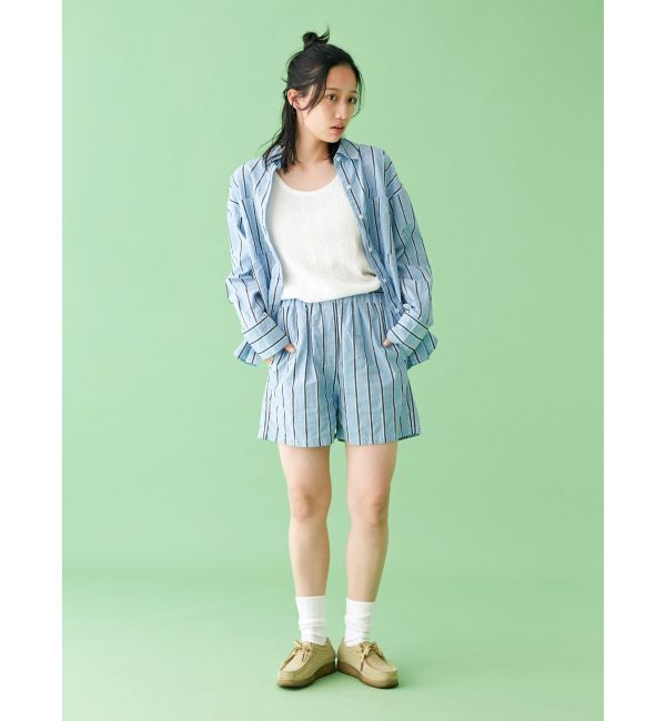 Ungrid「【WEB限定】ストライプラフハーフパンツ」|その他|