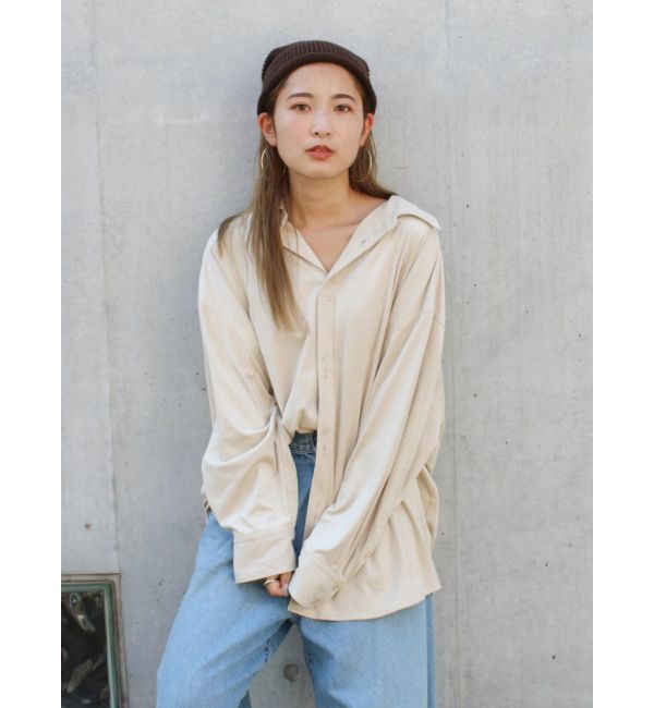 Ungrid「スウェードライクルーズシャツ」|シャツ・ブラウス|