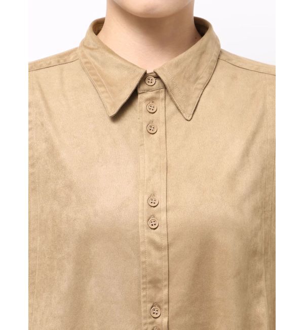 Ungrid「スウェードライクルーズシャツ」|シャツ・ブラウス|