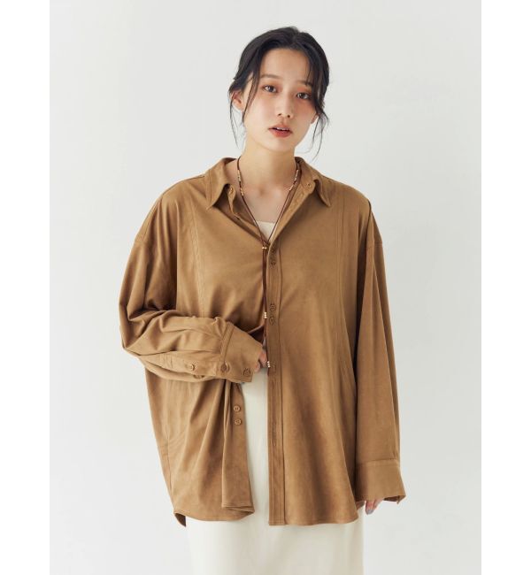 Ungrid「スウェードライクルーズシャツ」|シャツ・ブラウス|