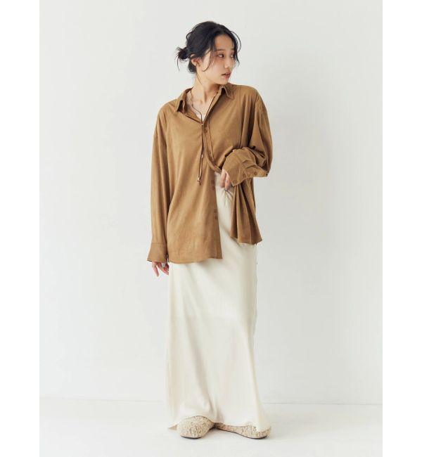 Ungrid「スウェードライクルーズシャツ」|シャツ・ブラウス|