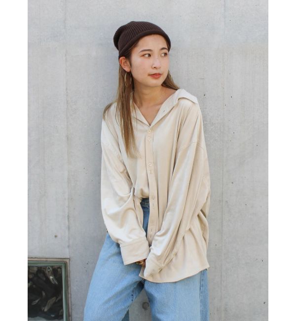Ungrid「スウェードライクルーズシャツ」|シャツ・ブラウス|