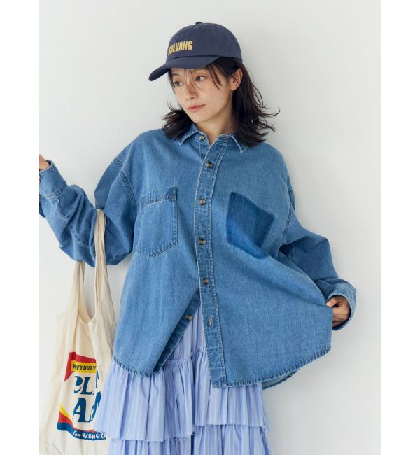 Ungrid「ポケットデザインデニムシャツ」|シャツ・ブラウス|