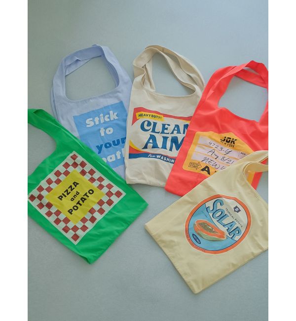 Ungrid「カラーロゴエコBAG」|トートバッグ|