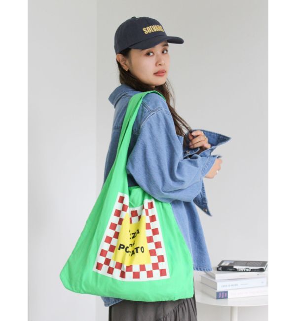 Ungrid「カラーロゴエコBAG」|トートバッグ|