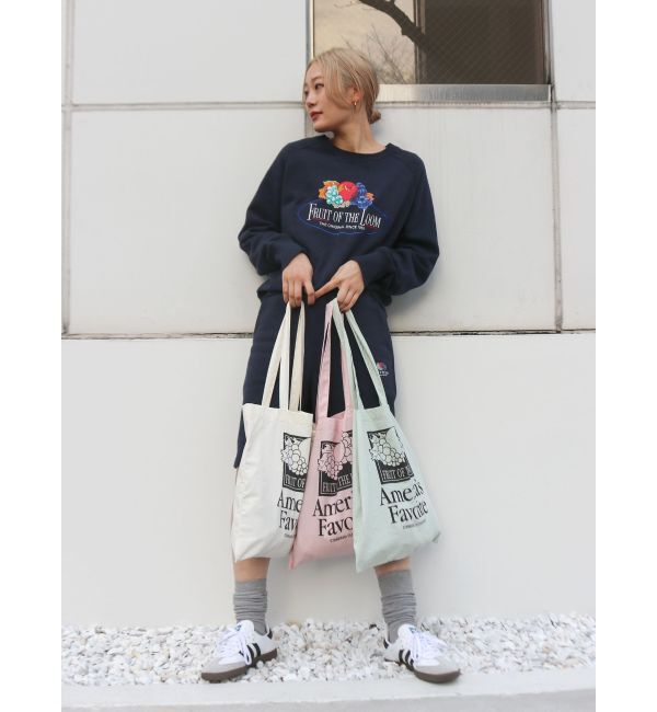 Ungrid「FRUIT OF THE LOOM別注 ロゴトートBag」|トートバッグ|