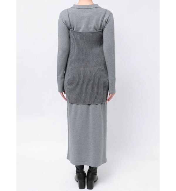 LAGUNAMOON「ベロアライクレイヤードニットワンピース」|ワンピース|