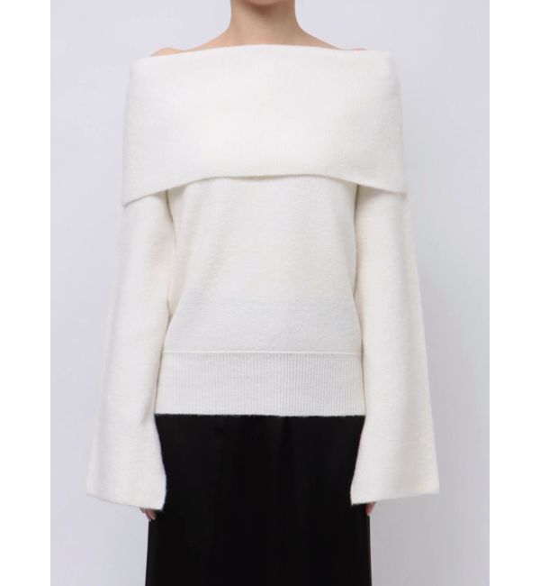 LAGUNAMOON「オフショルフレアスリーブニットプルオーバー」|ニット・セーター|