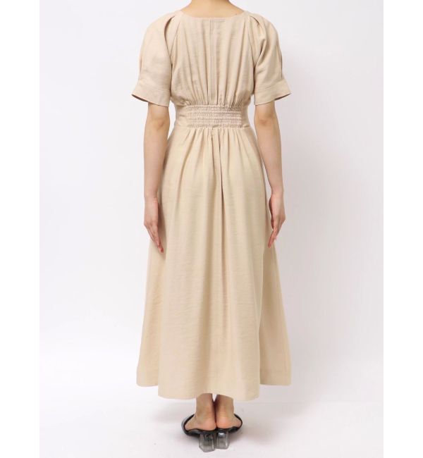 LAGUNAMOON「【追加生産/新色追加】フロントZIPウエストタックワンピース」|ワンピース|