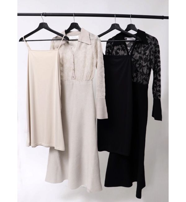 LAGUNAMOON「シアージャガードナローニットワンピース」|ワンピース|