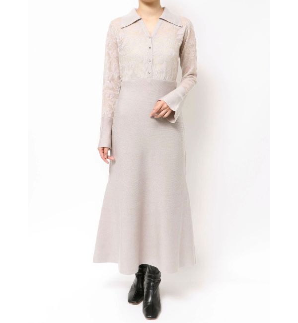 LAGUNAMOON「シアージャガードナローニットワンピース」|ワンピース|