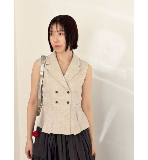 LAGUNAMOON「タックペプラムベスト」|その他|