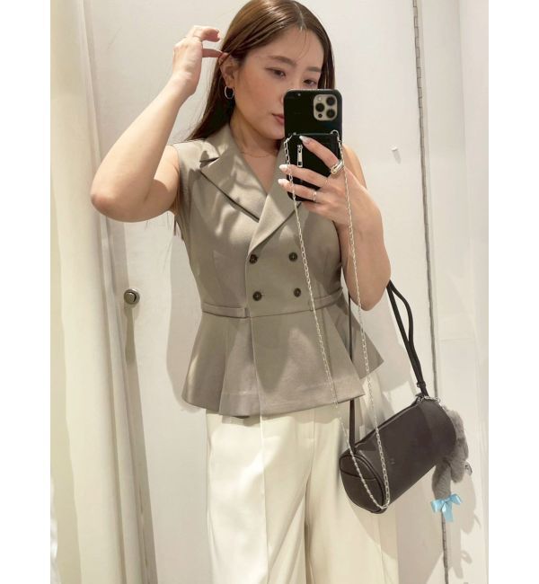 LAGUNAMOON「タックペプラムベスト」|その他|モカ