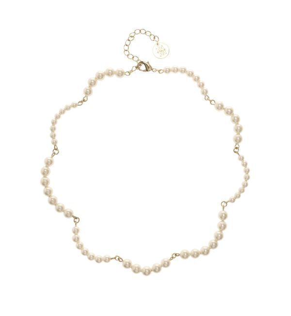 LAGUNAMOON「LADYフェイクカーブパールネックレス」|ネックレス|