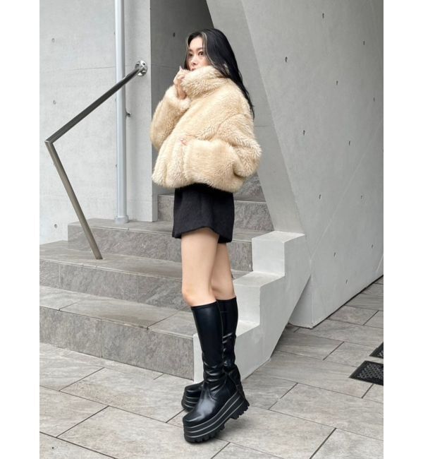 EVRIS「プラットフォームストレッチロングブーツ」|ロングブーツ|