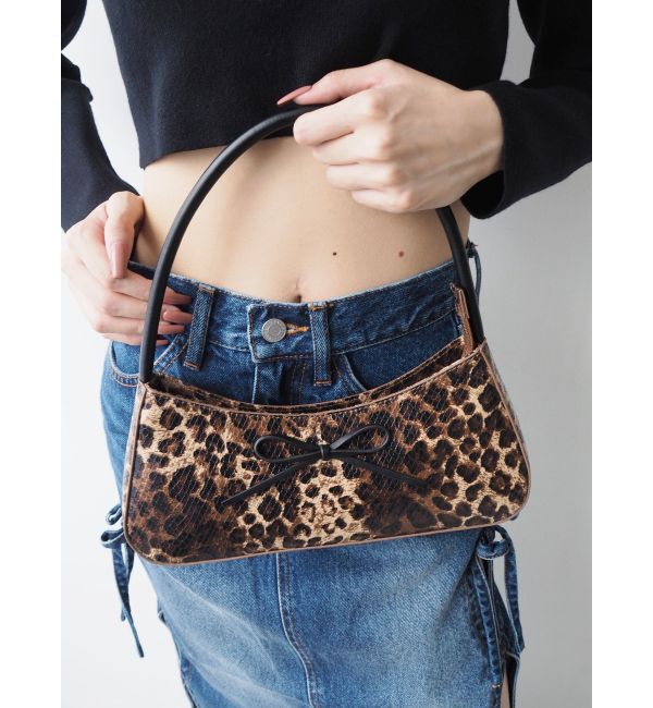 EVRIS「リボンモチーフバイカラーハンドBAG」|ハンドバッグ|